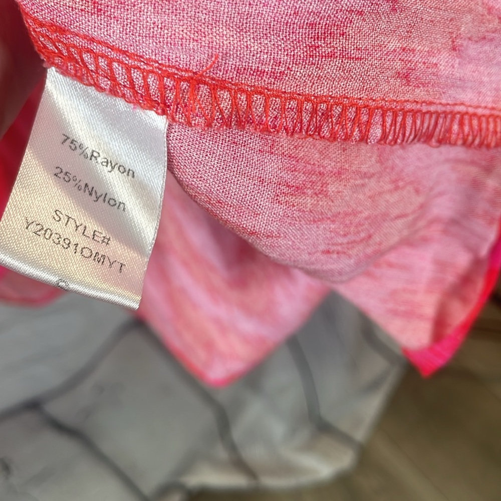 Tuckernuck Pomander Place Red & Pink Long Sleeve Tiered Dress Size Small - Picture 10 of 14